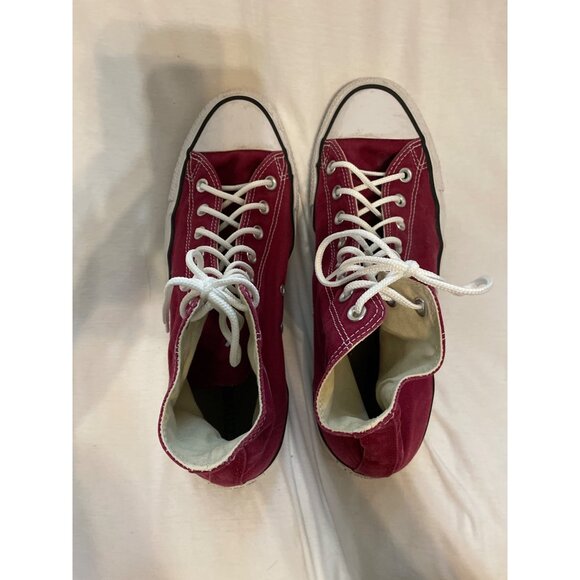 Converse Chuck Taylor All Star Hi Red Canvas Sneakers Size Men 11 Unisex - Picture 7 of 10